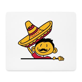 gruessen sombrero mexicain mexicain suedamerik - Tapis de souris (format paysage) - blanc - Devant