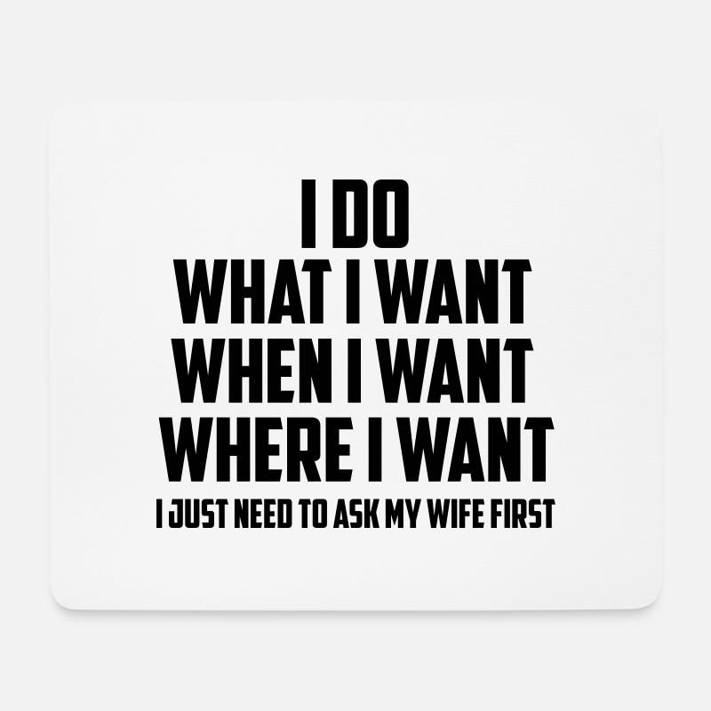Ich tue, was ich zitat will - Mousepad (Querformat) - Weiß