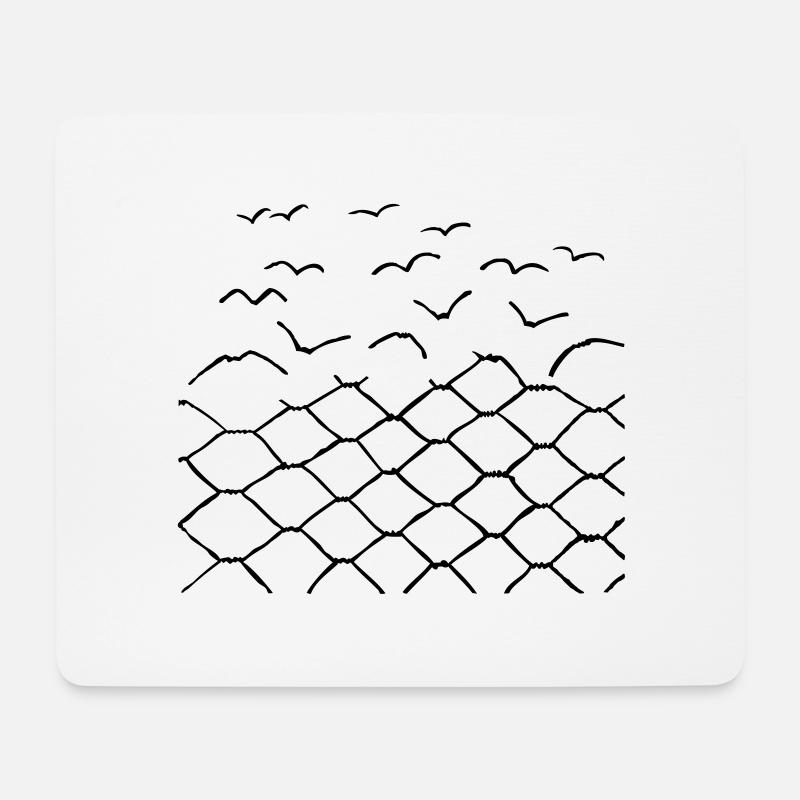 Freiheit - Mousepad (Querformat) - Weiß