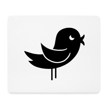 bird_f1 - Tapis de souris (format paysage) - blanc - Devant