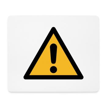 Gefahrensymbol - Allgemeine Danger (2-farbig) - Mousepad (Querformat) - Weiß - Vorne