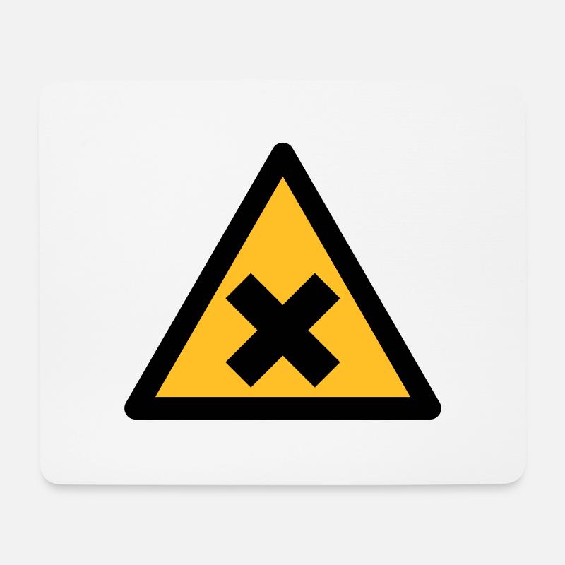 Gefahrensymbol - Schadstoffe (2-farbig) - Mousepad (Querformat) - Weiß