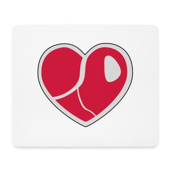 Steak Heart - Mousepad (Querformat) - Weiß - Vorne
