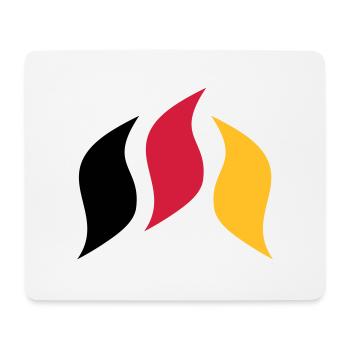 Country flames flag - Mouse Pad (horizontal) - white - Front