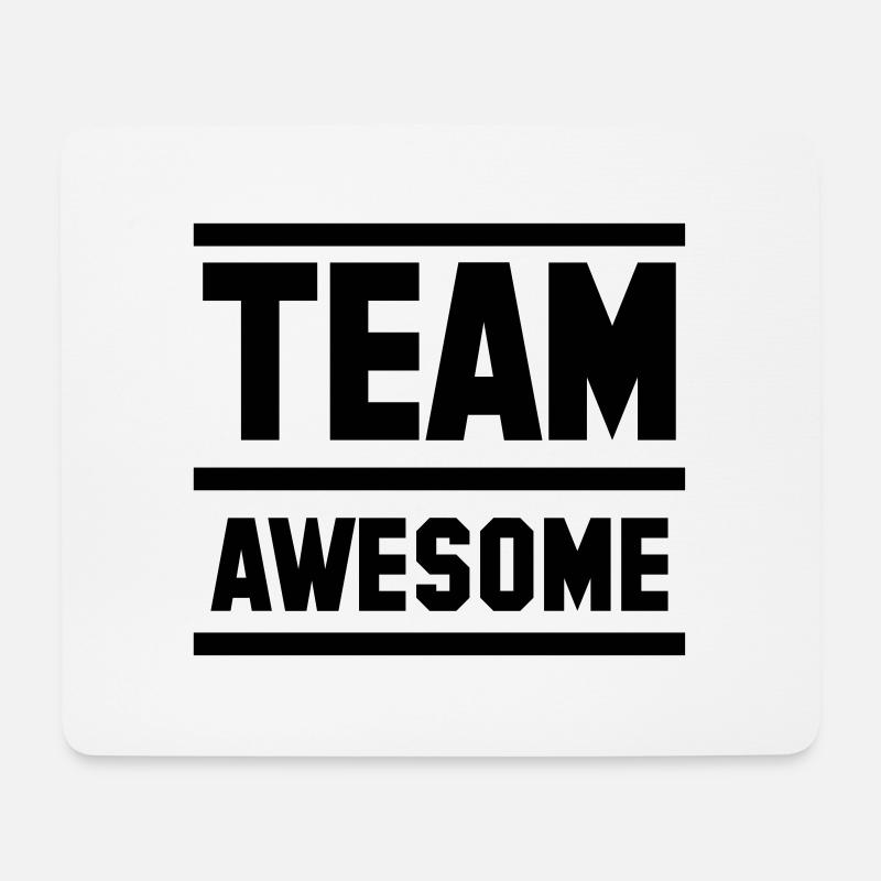 team_awesome - Tapis de souris (format paysage) - blanc