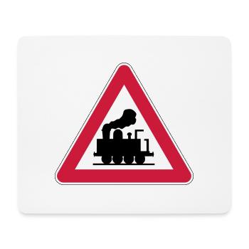 Prudence ferroviaire - Tapis de souris (format paysage) - blanc - Devant