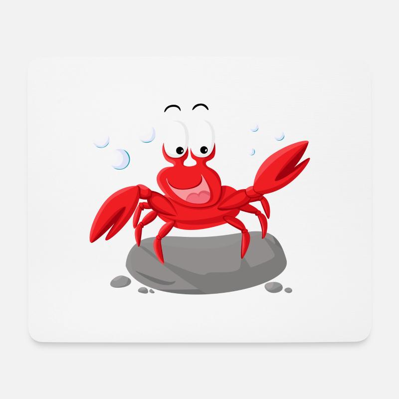 Krabbe Meer-Serie - Mousepad (Querformat) - Weiß