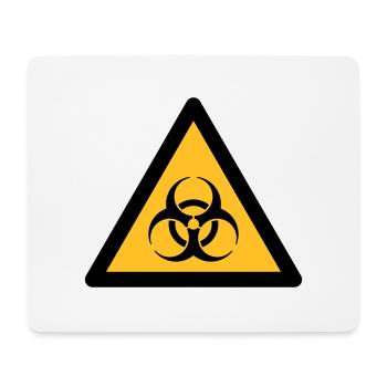 Gefahrensymbol - Biohazard (2-farbig) - Mousepad (Querformat) - Weiß - Vorne