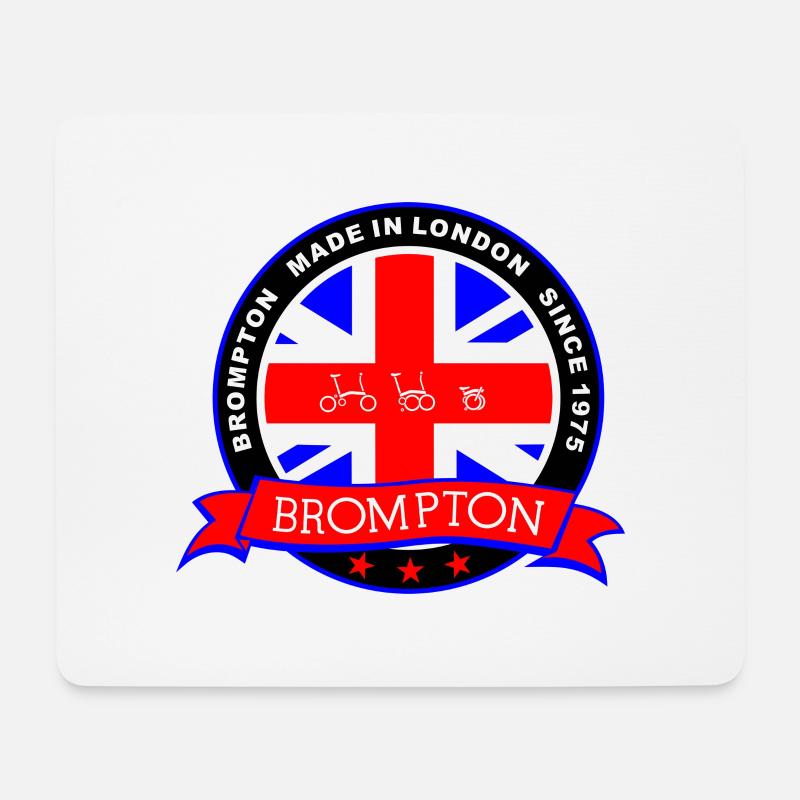 CHAINSTORY x Brompton seit 1975 in London hergestellt - Mousepad (Querformat) - Weiß