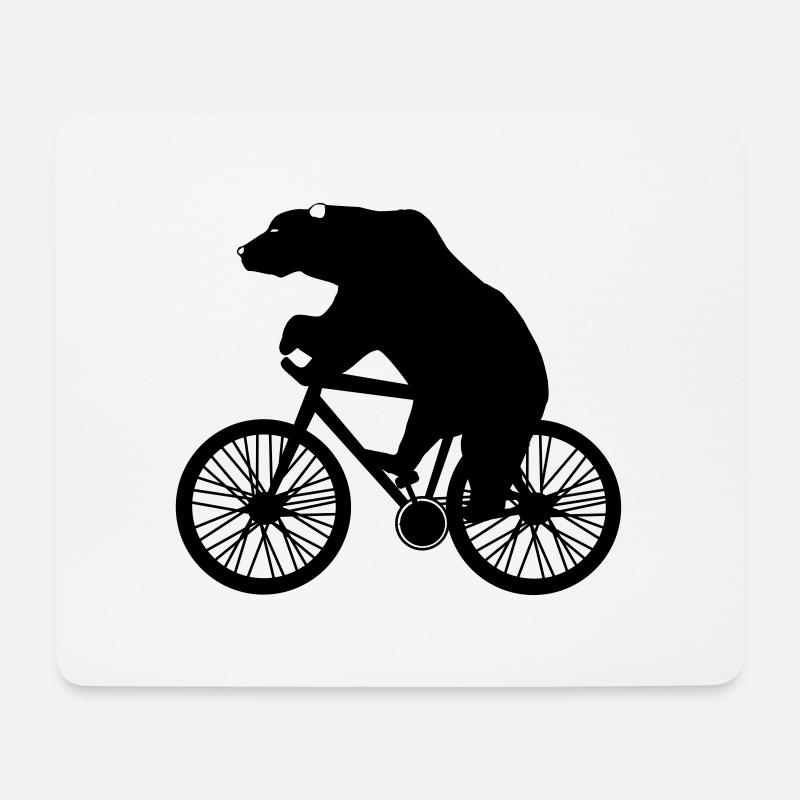 Radler Bär - Mousepad (Querformat) - Weiß