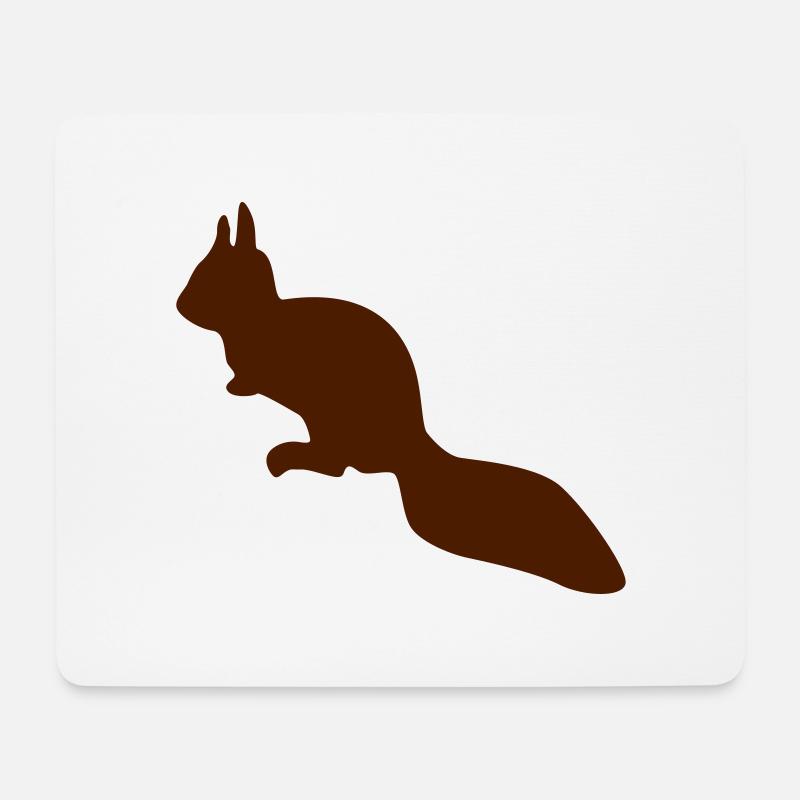 wachsames Eichhörnchen Streifenhörnchen Silhouette - Mousepad (Querformat) - Weiß