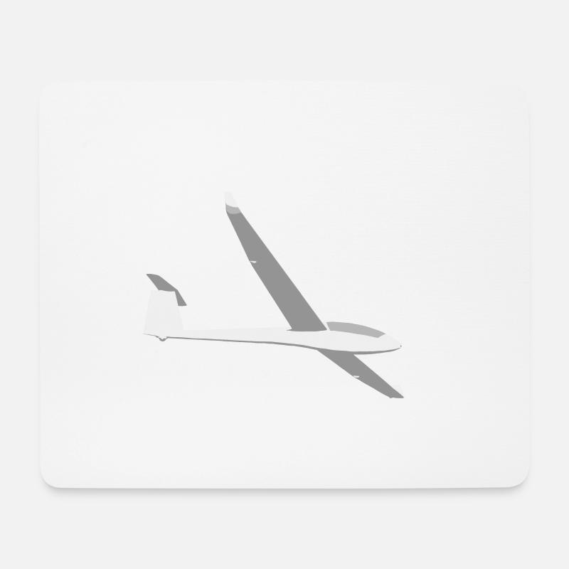 LS8 Segelflugzeug - Mousepad (Querformat) - Weiß