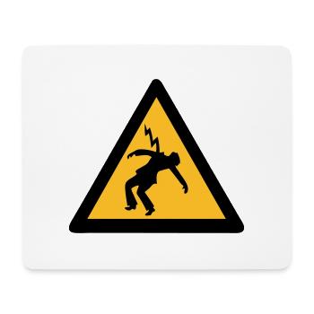elektriker blitzschlag signalisiert gefahr - Mousepad (Querformat) - Weiß - Vorne