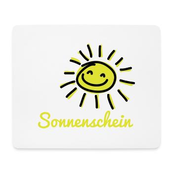 Sonnenschein - Mousepad (Querformat) - Weiß - Vorne