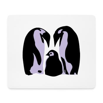 Penguins, Penguin family - Mouse Pad (horizontal) - white - Front
