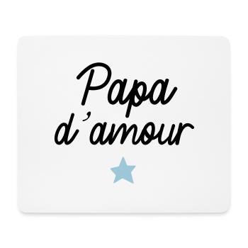 Papa d amour e toile - Tapis de souris (format paysage) - blanc - Devant