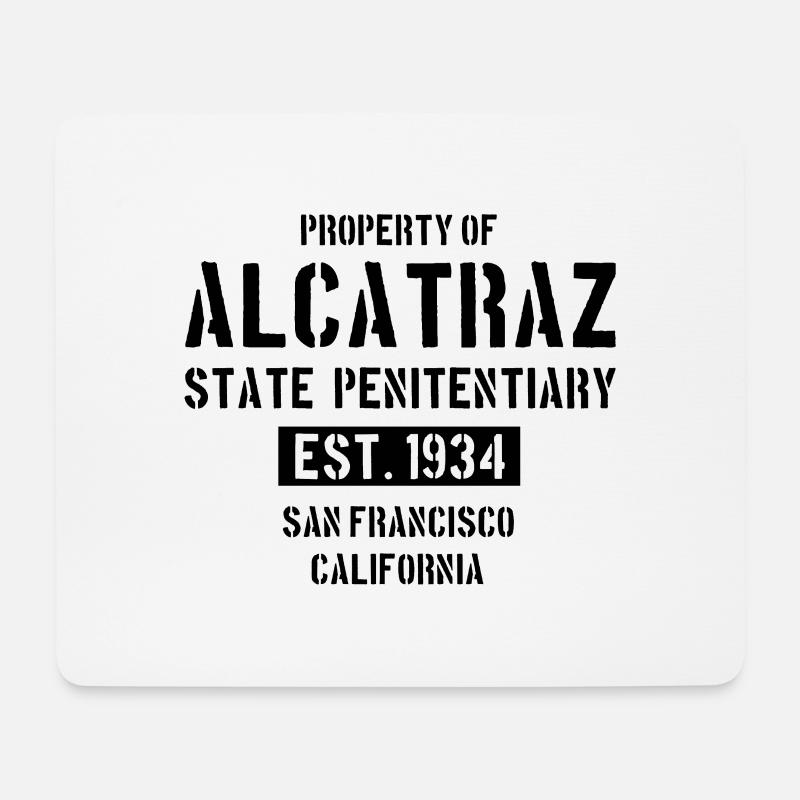 Alcatraz State Penitentiary 1934 San Francisco Cal - Mousepad (Querformat) - Weiß
