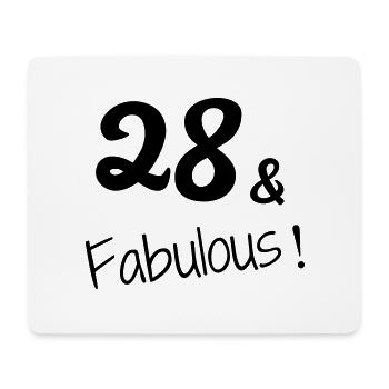 28 / anniversaire / Sport / Fête / vingt-huit - Tapis de souris (format paysage) - blanc - Devant