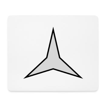 stern 3 zacken 2 farbig - Mousepad (Querformat) - Weiß - Vorne
