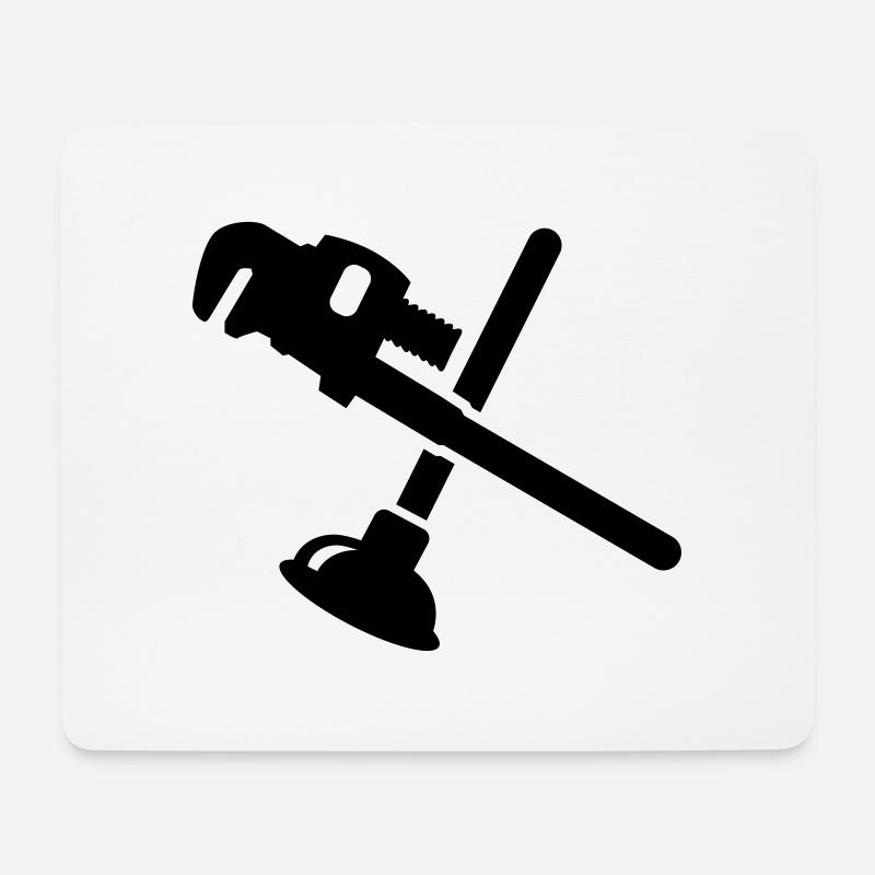 plombier - Tapis de souris (format paysage) - blanc