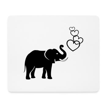 elefanten_love_02 - Tapis de souris (format paysage) - blanc - Devant