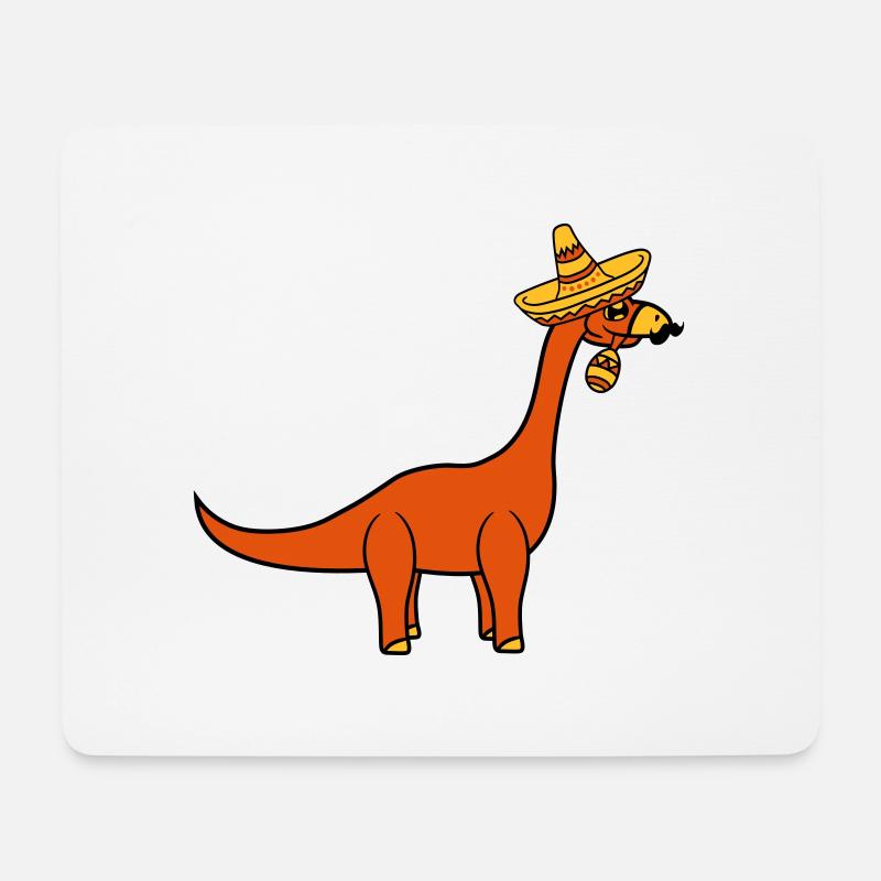 mexikaner südamerika sombrero mustache schnurrbart - Mousepad (Querformat) - Weiß