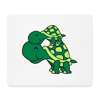 kuscheln baby kind kleines junges mama papa famili - Mousepad (Querformat) - Weiß - Vorne