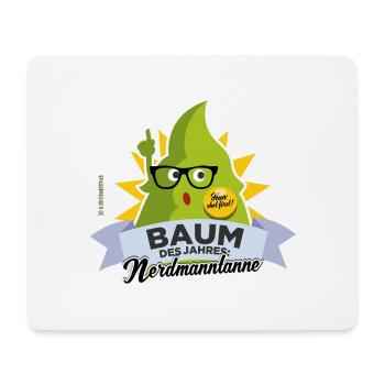 Nerdmanntanne Geek T-Shirt Design - Mousepad (Querformat) - Weiß - Vorne
