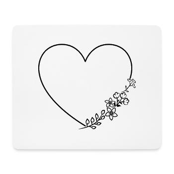 heartflowers_1 - Mouse Pad (horizontal) - white - Front