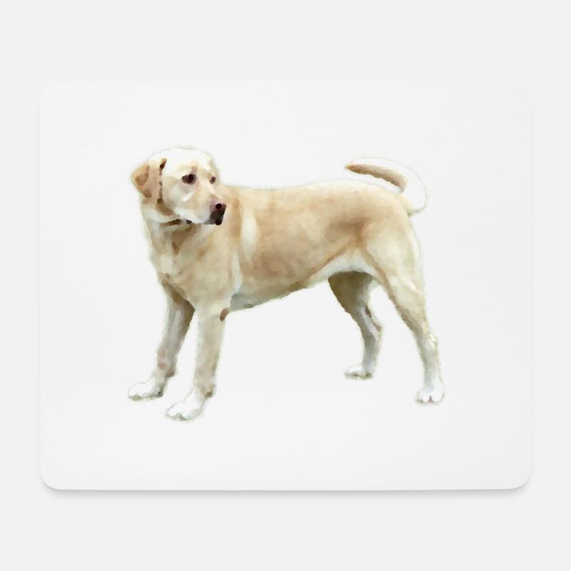 Labrador in Hellbraun - Mousepad (Querformat) - Weiß