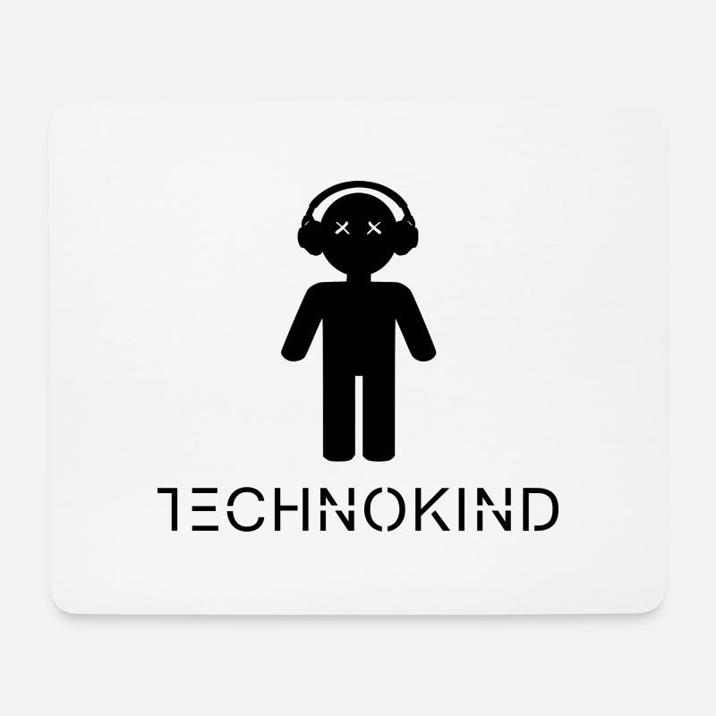 TECHNOKIND BOY - Mousepad (Querformat) - Weiß