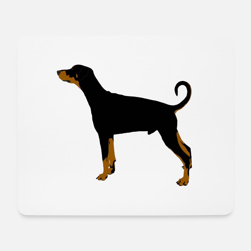 Dobermann - Mousepad (Querformat) - Weiß