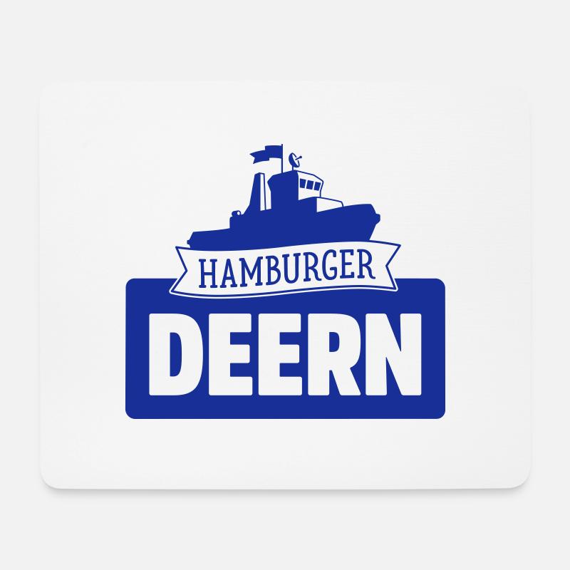 HAMBURGER DEERN | SCHLEPPER HAFEN GESCHENK - Mousepad (Querformat) - Weiß