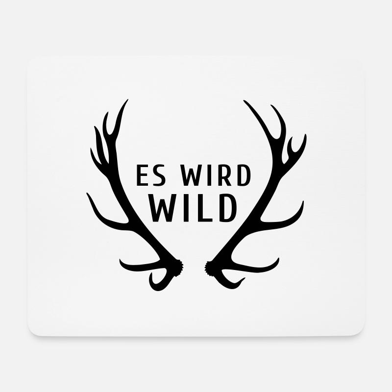 es wird wild - Mousepad (Querformat) - Weiß