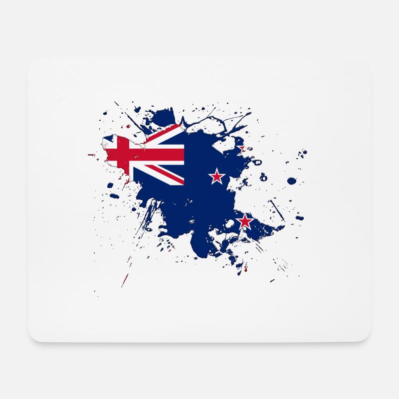 Neuseeland Flagge als Farbklecks - Mousepad (Querformat) - Weiß