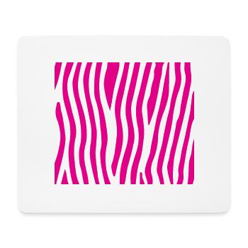 Rosa Zebra - Mousepad (Querformat) - Weiß - Vorne