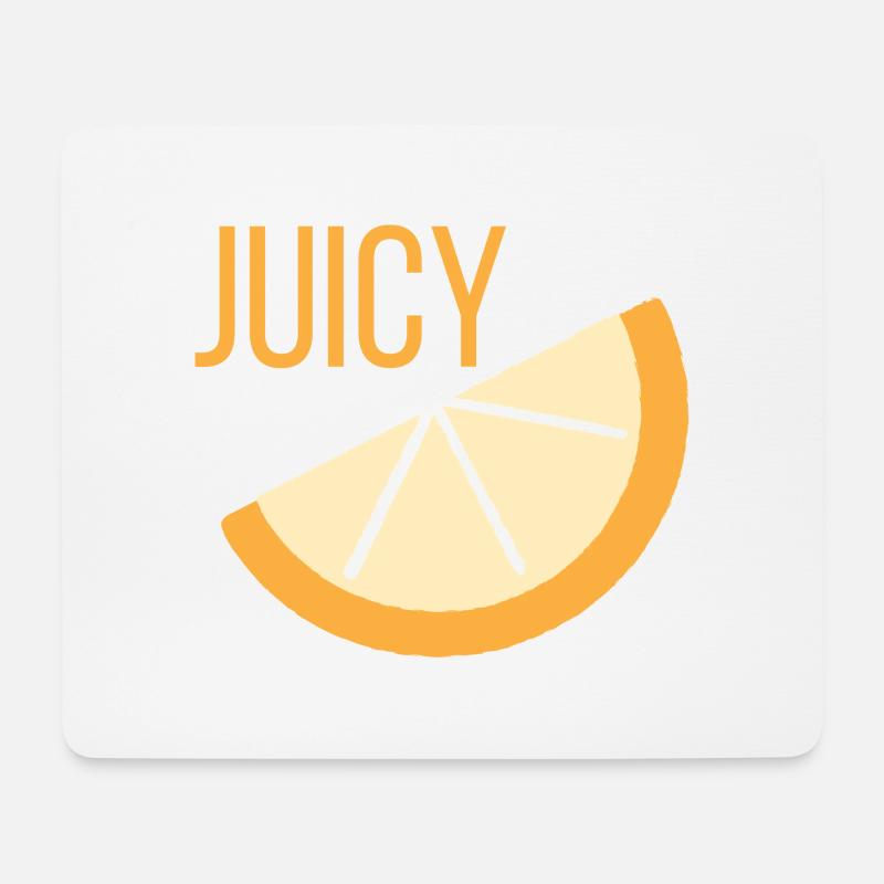 Juicy Orangen Design - Mousepad (Querformat) - Weiß