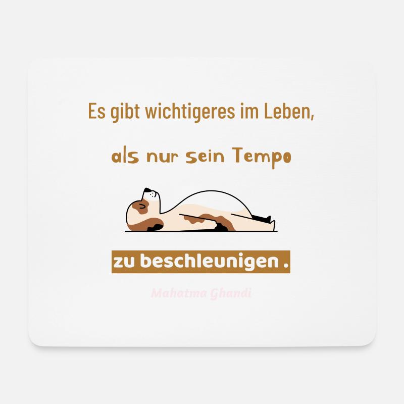 yOGA Hund-wichtiges im Leben - Mousepad (Querformat) - Weiß