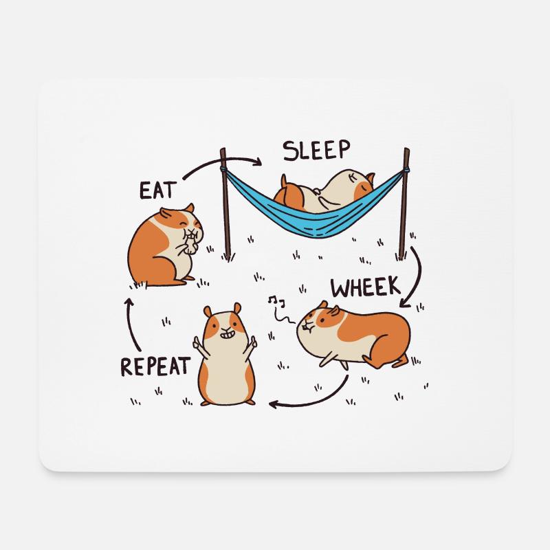 Guinea pig - Mouse Pad (horizontal) - white