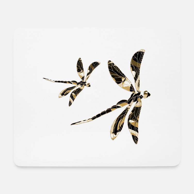 Libellen - Mousepad (Querformat) - Weiß