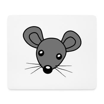 Souris tête clipart - Tapis de souris (format paysage) - blanc - Devant