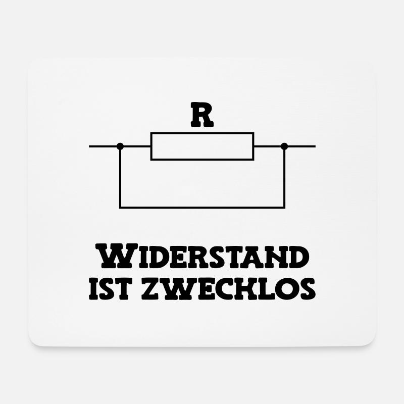 Widerstand ist zwecklos - Mousepad (Querformat) - Weiß