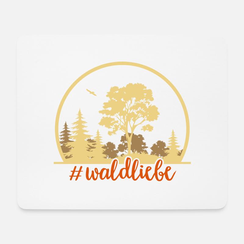 Waldliebe, Hashtag Forest Love, Nature Lover - Mousepad (Querformat) - Weiß