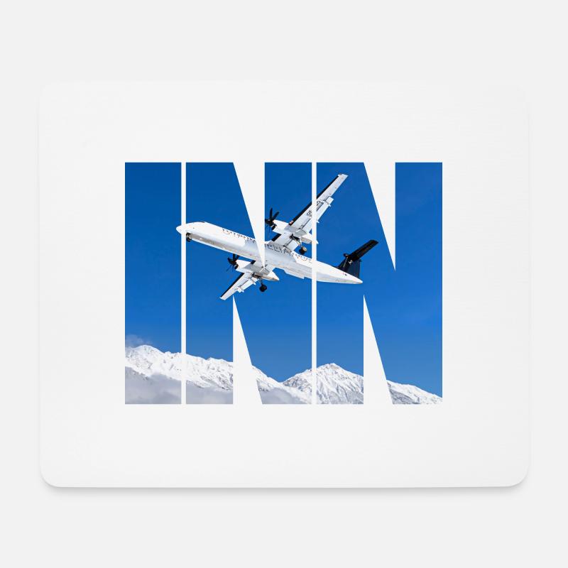 Innsbruck Airport - Mousepad (Querformat) - Weiß