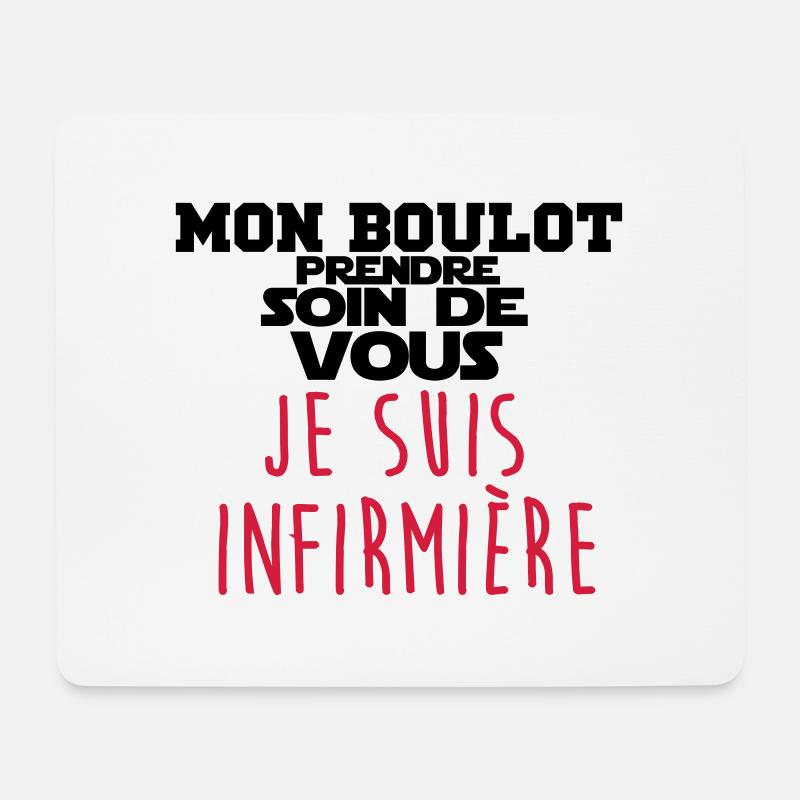 je suis infirmière - Tapis de souris (format paysage) - blanc