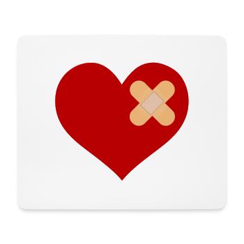 heartpatch - Tapis de souris (format paysage) - blanc - Devant