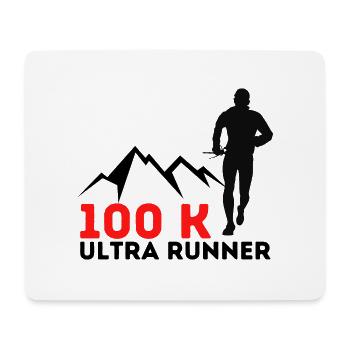 100k ultra runner - Mouse Pad (horizontal) - white - Front