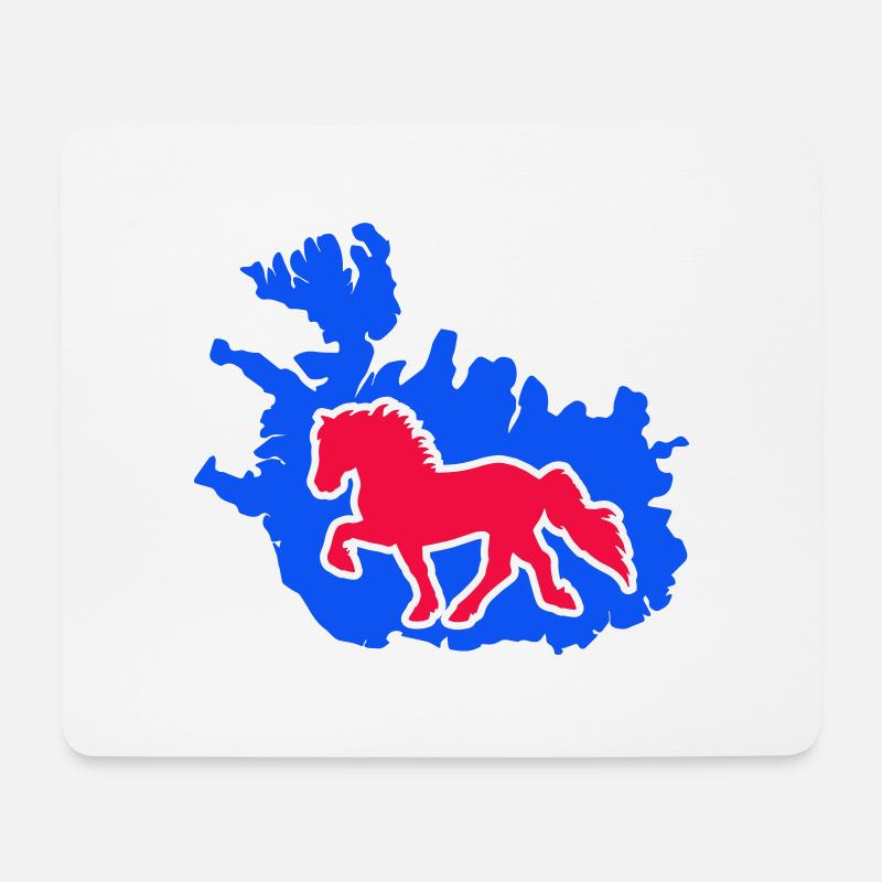 Tölter Iceland Map - Mousepad (Querformat) - Weiß