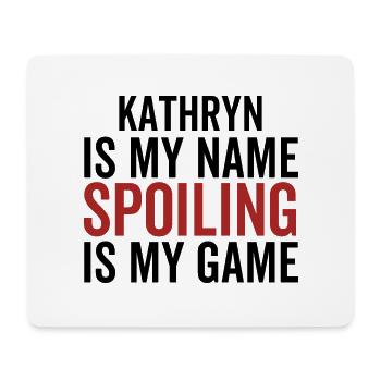 Kathryn ist mein Name Verderben ist mein Spiel - Mousepad (Querformat) - Weiß - Vorne