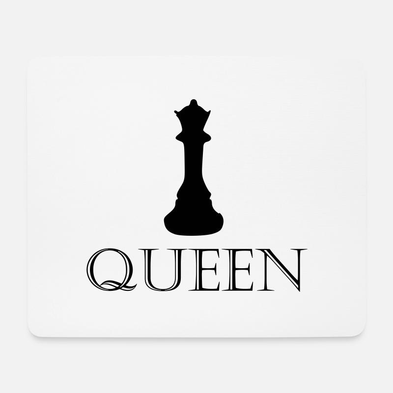 Queen - Schriftzug mit Bild - Mousepad (Querformat) - Weiß